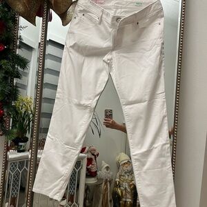 Lilly Pulitzer Women's Cream Straight Leg Jeans